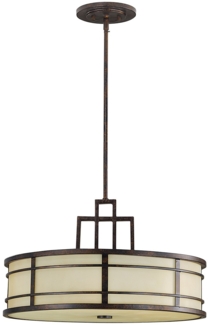 Pendellampe. Deckenlampe, Stahl, Bronze, D 53,3 cm