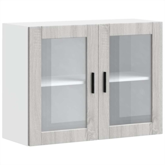 vidaXL Küchen-Hängeschrank mit Glastür Porto Grau Sonoma 854093