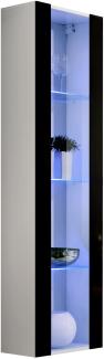 99rooms FLI T41 rechts Vitrine 170x40x29 Weiß Schwarz