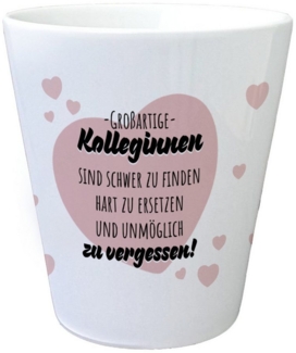 speecheese Blumentopf Herzen Blumentopf mit Spruch Großartige Kolleginnen