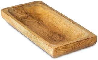 Levandeo® Dekotablett, Tablett Holzschale Mango 31x15 cm Tischdeko Obstschale