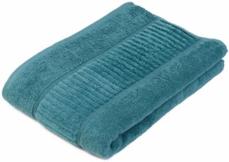 Gözze Badetuch BIO Frottier, Walkfrottee (1-St), Bio-Baumwolle, Uni-Farben, mit geschorener Bordüre, Pastell Farben