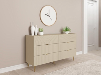 Vente-unique - Kommode mit 6 Schubladen - Beige - NORSIM von Pascal Morabito