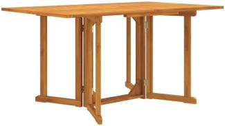 vidaXL Garten-Klapptisch Butterfly 150x90x75 cm Massivholz Teak 362751