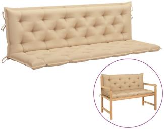 vidaXL Gartenbank-Auflagen 2 Stk. Beige 180x50x7 cm Oxford-Gewebe