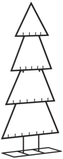 vidaXL Metall-Weihnachtsbaum für Dekorationen Schwarz 125 cm 359593