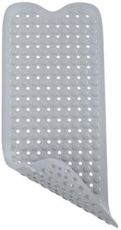 Intirilife Badematte, Rutschsichere Badewannenmatte in Grau, Kunststoff, Hautsensitive BPA-freie schimmelresistente Duschmatte