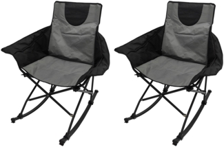 2er Faltbarer XXL Schaukelstuhl Campingstuhl Anglerstuhl max 200KG