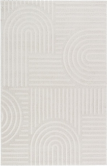 Tesso Living Designteppich LOUIS, Teppich Wohnzimmer, Skandi Design, Zenn, rechteckig, moderner Wohnzimmerteppich, 3-D, schlichte Farben