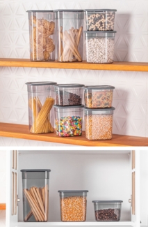 Aufbewahrungsbox-Set (18-teilig), 'BNMPOLYAR18', Anthrazit