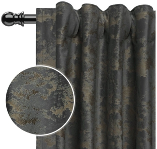 BTTO V&G Vorhang Samt Kräuselband, Vorhang Blickdicht, Golddruck Gardinen, 2er (2 St), 85%-95% Verdunklungsvorhänge,Thermovorhang, 2-Teiliges Set