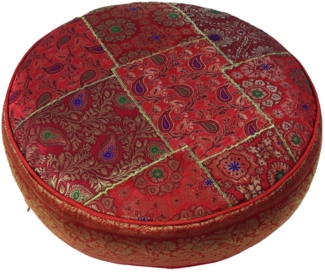 Guru-Shop Sitzkissen Orientalisches rundes Patchwork Kissen 50 cm,..