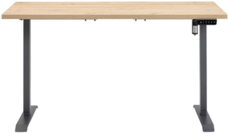 Elektro-Schreibtisch Renatura / Rilega , Holzfarben , 150 x 82 x 69 cm