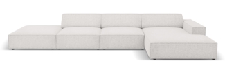 Micadoni Ecksofa Jodie 5-Sitzer Rechts Chenille Haga Hellgrau