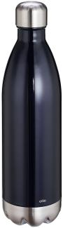 Isolierflasche Elegante, Edelstahl metallic schwarz 1,0 Liter