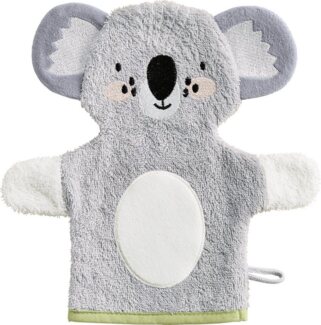 Erwin Müller Waschhandschuh Kinder-Waschhandschuh 2-in1 "Koala", (1-St), Walk-Frottier Tiermotiv