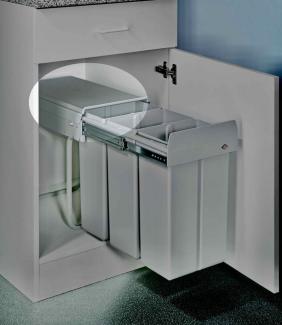 WESCO Einbaumülleimer WESCO® Ersatzdeckel, alu grau - Zubehör