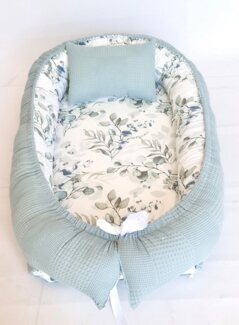 Baby Fancyroom Bettnestchen Babynest mit XL Liegefläche dicke Matratze 100% Baumwolle Babynestchen, (Babycocoon Reisebett Nestchen Kuschelnest, Neugeborene Erstausstattung), Handmade with Love, Matratze abnehmbar, XL Liegefläche, Baumwollstoffe
