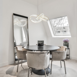 Nova Luce 9019722 CONCETO LED Pendelleuchte 60cm 3500K Gold Kristall