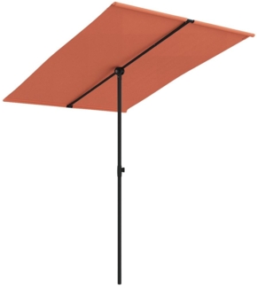 vidaXL Sonnenschirm mit Aluminium-Mast 2x1,5 m Terrakotta 47341
