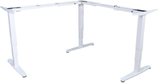 Equip Schreibtischgestell Triple Motor elek. 150Kg L-Form ws lite Retail