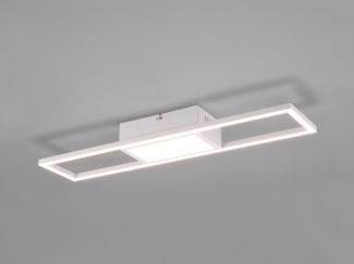 TRIO Leuchten LED Deckenleuchte Rigido, CCT - über Fernbedienung, Memoryfunktion, LED fest integriert, Farbwechsler, Deckenlampe mit Fernbedienung dimmbar Lichtfarbe einstellbar Memory