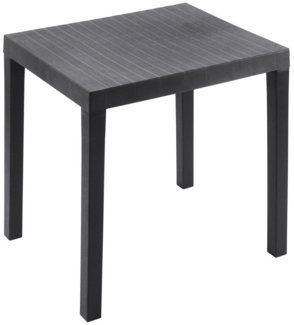 Spetebo Gartentisch Kunststoff Gartentisch rechteckig 78 x 65 cm - anthrazit (Stück, 1-St, Campingtisch), Campingtisch im klassischen Design