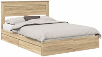 vidaXL Aufbewahrungsbett Sonoma-Eiche 160x200 cm Holzwerkstoff 3409899