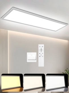 Oraymin LED Panel Dimmbar LED Deckenleuchte Flach Deckenlampe LED CCT RGB LED Decke, LED fest integriert, Deckenlampe LED Eckig, Tageslicht Deckenlampe, LED Panel Dimmbar, Küchenlampe, CCT, RGB, Tageslichtlampen, 3000K-6500K, LED Panels