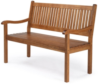 VINGLI Bank Gartenbank aus Massivholz, 2-3 Sitzer, Stabil, Wetterfest, 127 x 63 x 91 cm