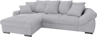 Mr. Couch Ecksofa Livorno L-Form, inkl. Hochschläfer-Bettauszug, XL-Bettkasten weiß beschichtet