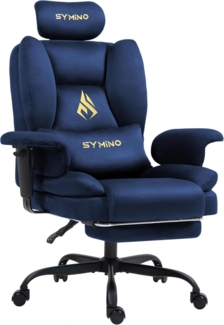 Symino Gaming Stuhl Chefsessel Bürostuhl Ergonomisch Fußstütze höhenverstellbar