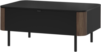 Couchtisch Timzemt 05 (Farbe: Nuss / Schwarz)