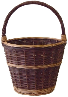 Dehner Weidenkorb Erntekorb mit Tragegriff, Ø 38 cm, Höhe 53 cm, als Erntekorb, Kaminkorb oder zur Dekoration geeignet