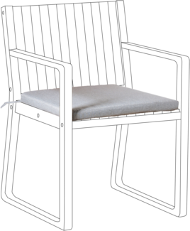Gartenstuhlkissen SASSARI PREMIUM 46 x 46 cm Grau meliert