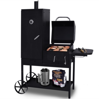 Smoker mit Räucherofen Klavor | Grillwagen | Holzkohlegrill,