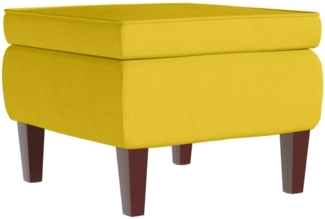 vidaXL Hocker mit Holzbeinen Gelb Samt [329464]