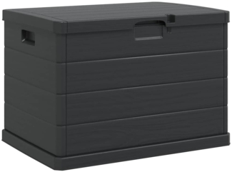 vidaXL Gartenlagerbox Anthrazit 77,5 x 54,5 x 53 cm Plastik 42006489