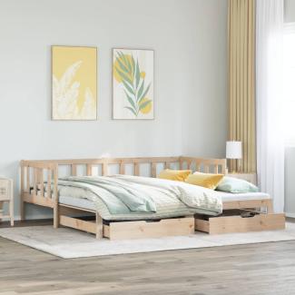 vidaXL Tagesbett Ausziehbar mit Schubladen ohne Matratze 90x190 cm 3302193