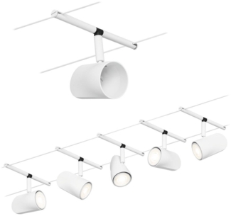Paulmann No. 94467 Seilsystem Cup Basisset Weiß 5x max. 10W DC 60VA