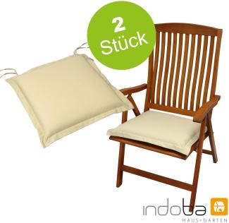 2 x indoba - Sitzkissen Serie Premium - extra dick - Beige