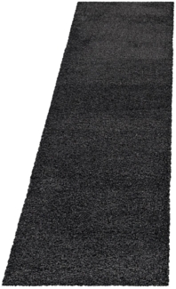 Hochflor Teppich Francesca Läufer - 80x250 cm - Grau