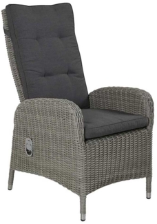 Gartensessel Barbados / Bilbao, Rattan, Grau, 65 x 109 x 70 cm