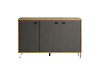 'Blanshe' Sideboard, Eiche und Filz grau, 146 x 90 x 42 cm