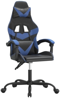 vidaXL Gaming-Stuhl Schwarz und Blau Kunstleder [3143842]