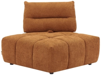Vente-unique - Ecksessel mit verstellbarer Rückenlehne - Strukturstoff - Terracotta - APOLIU