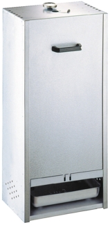Peetz Alu-Räucherofen 630 - 20 Fische liegend oder hängend oder ca. 20 Aale, silber,mit Schieber