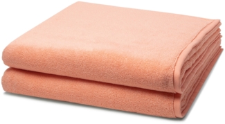 Ross Sensual Skin 2 tlg. Frottier-Set - 2 X Duschtuch (75 X 140cm) - 500 g/m2 - Peach Pink
