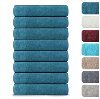 BARBONS Handtücher Set – 8-tlg Handtuch Set 50x100 cm für Badezimmer, Gäste & Alltag, (8-St), Walkfrottee, 100% Baumwolle, saugstark, weich