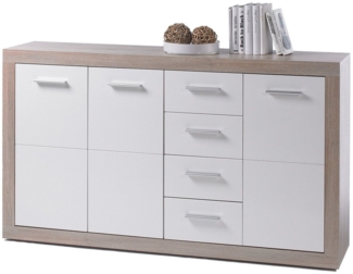 Sideboard >Lisetta< in Sonoma-Eiche - 152x88x37cm (BxHxT)